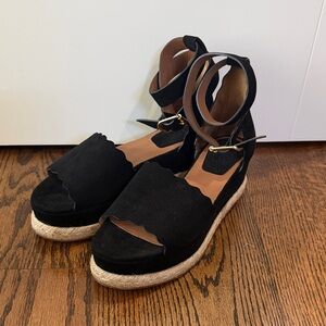 Chloe Black Espadrille Sandals